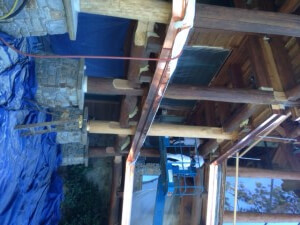 Media blasting, log and siding staining, copper fascia and gutter construction