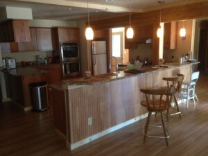 Twin Lakes Idaho Cabin Remodel, kitchen remodel, bar seating